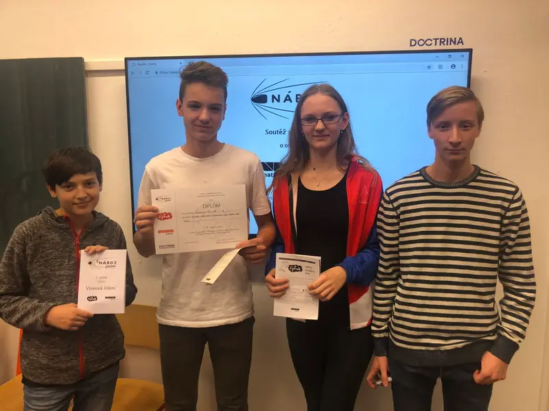 Mezinárodní metematicko - fyzikální soutěž NÁBOJ junior na Doctrina - PG